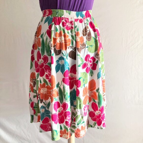 Vintage Floral Button Front Skirt Cottagecore - Picture 6 of 12